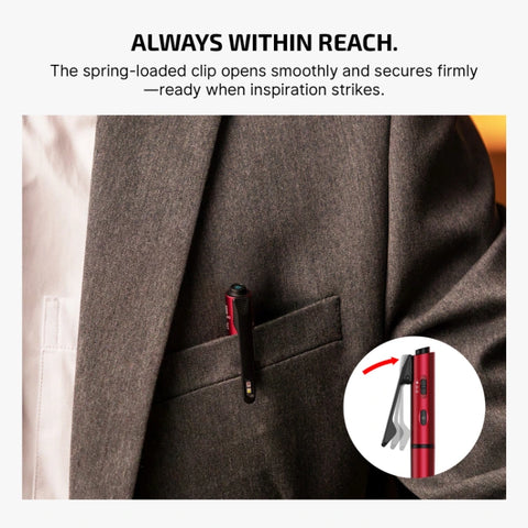 OLIGHT O'PEN 3 Multifunctional Pen Light with 120 Lumens & Green Laser - Wine Red