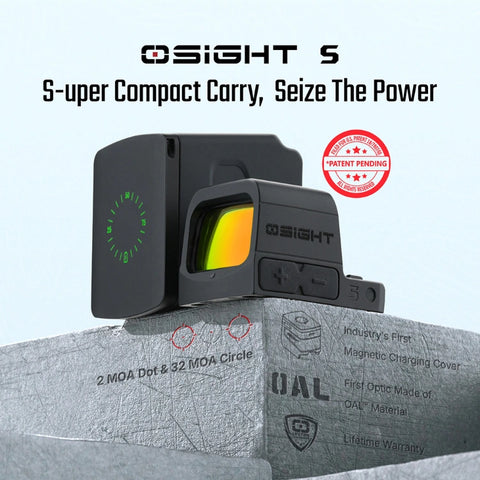 OLIGHT OSIGHTSRDDOTBK Osight S 2 MOA Dot & 32 MOA Circle with OAL Material