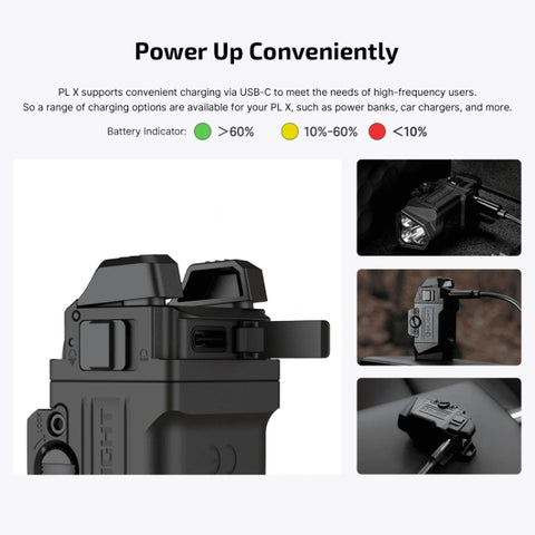 OLIGHT PL X Tactical Weapon Light 1,200 Lumens Dual Beams - Matte Black