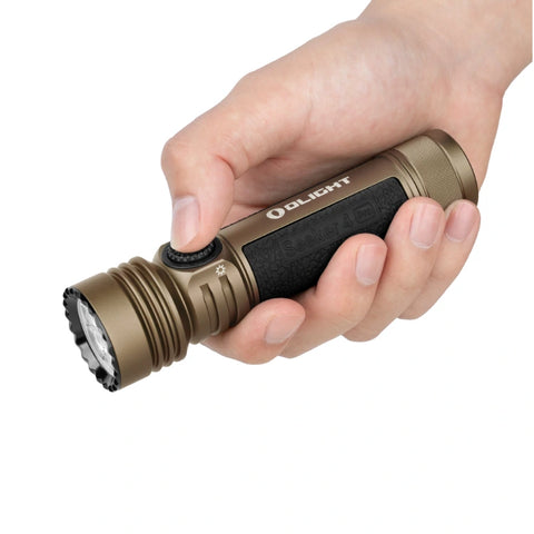 OLIGHT SEEKER4PRODTREGULAR Seeker 4 Pro High Power Flashlight - Desert Tan CW(5700~7000K)