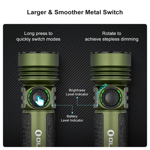 OLIGHT SEEKER4PROODG Seeker 4 Pro High Power Flashlight - OD Green CW(5700~7000K)