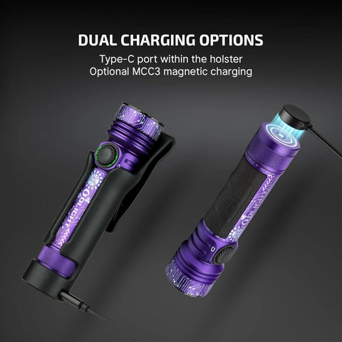 OLIGHT SEEKER4PROVIOLET DIY Bundle Seeker 4 Pro High Power Flashlight Color-Cyber Violet CW(5700~7000K)