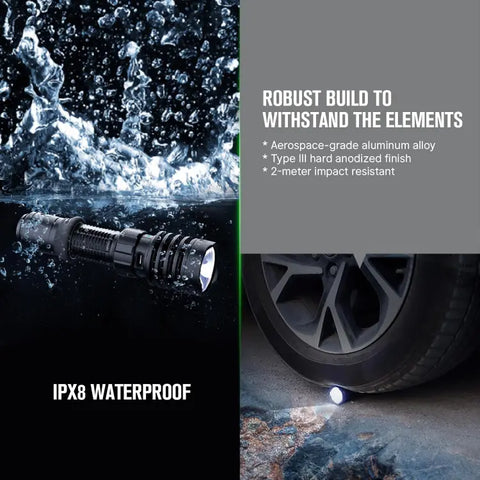 OLIGHT WARRIORX4MTBK Warrior X 4 USB-C and MCC Rechargeable Tactical Flashlight With Holster - Matte Black