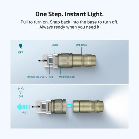 OLIGHT iUltra OAL Keychain Flashlight - Olive Green