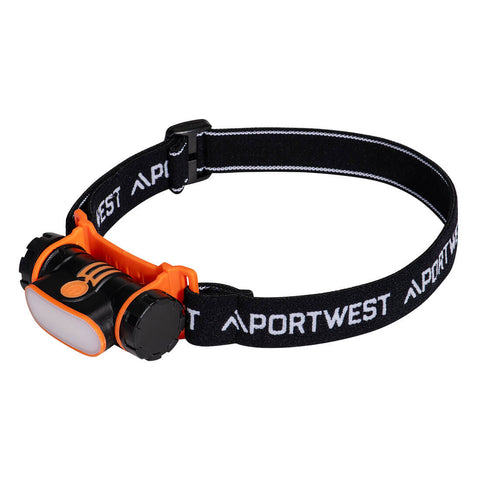 Portwest PA70BK USB Rechargeable LED Head Lamp - Black - R