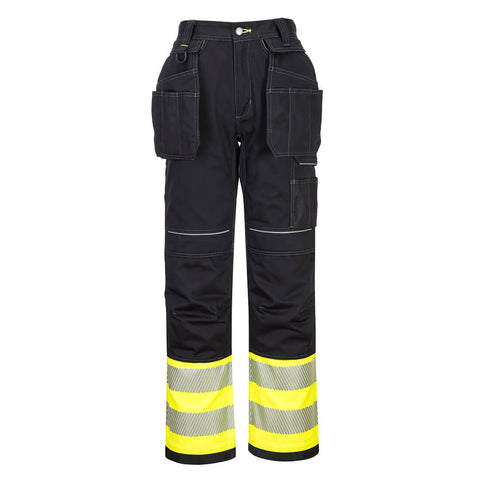 Portwest PW307YBR PW3 Hi-Vis Holster Pocket Class 1 Pants - Yellow/Black - R