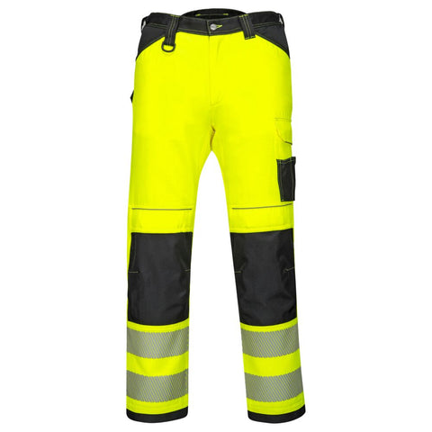 Portwest PW340YBR PW3 Hi-Vis Work Pants - Yellow/Black - R