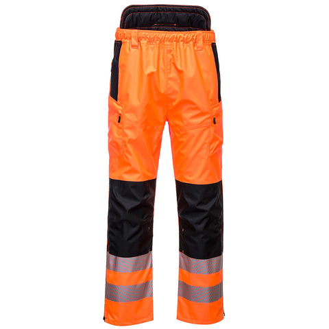 Portwest PW342OBR PW3 Hi-Vis Extreme Rain Pants - Orange/Black - R