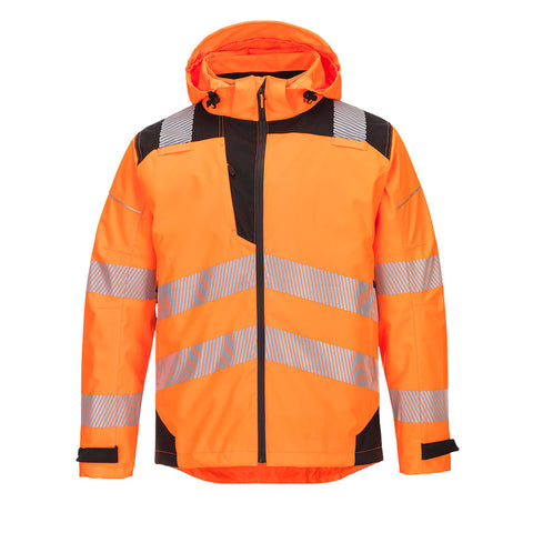 Portwest PW360OBR PW3 Hi-Vis Extreme Rain Jacket - Orange/Black - R