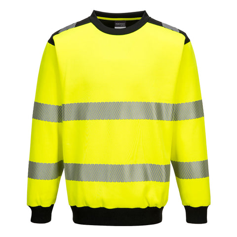 Portwest PW379YBR PW3 Hi-Vis Sweatshirt - Yellow/Black - R