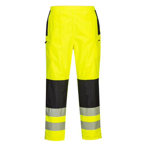Portwest PW386YBR PW3 Hi-Vis Women's Rain Pants - Yellow/Black - R