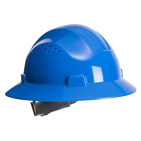 Portwest PW52RB Full Brim Premier Hard Hat Vented - Royal Blue - R
