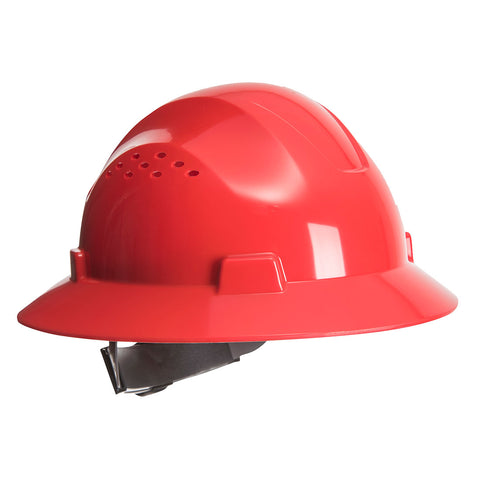 Portwest PW52RE Full Brim Premier Hard Hat Vented - Red - R