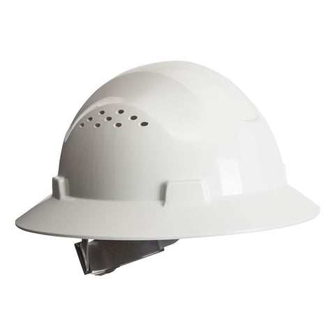 Portwest PW52WH Full Brim Premier Hard Hat Vented - White - R