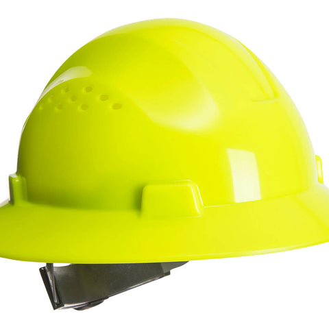 Portwest PW52YEH Full Brim Premier Hard Hat Vented - Hi-Vis Yellow