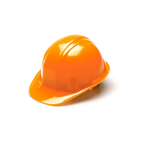 Pyramex HP16141 Hi Vis Orange Hard Hat Cap Standard Shell 6 Pt Ratchet Suspension