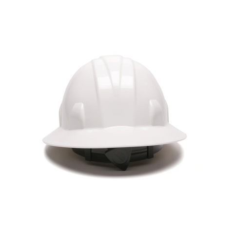 Pyramex HP26110 White Full Brim Hard Hat 6 Pt Ratchet Suspension