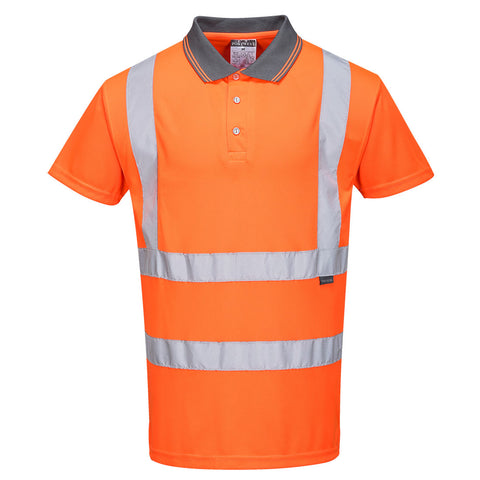 Portwest RT22ORR Hi-Vis Polo Shirt S/S - Orange - R