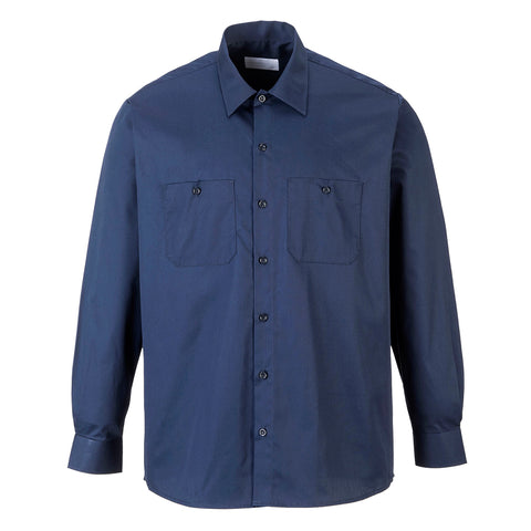 Portwest S125NAR Industrial Work Shirt - Navy - R