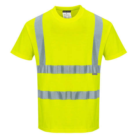Portwest S170YER Hi-Vis Cotton Comfort T-Shirt S/S - Yellow - R