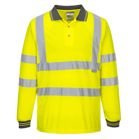Portwest S277YER Hi-Vis Polo Shirt L/S - Yellow - R