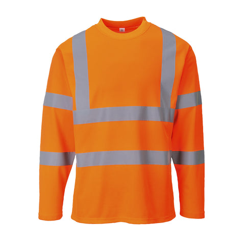 Portwest S278ORR Hi-Vis Cotton Comfort T-Shirt L/S - Orange - R