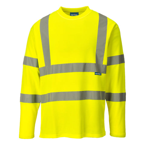 Portwest S278YER Hi-Vis Cotton Comfort T-Shirt L/S - Yellow - R