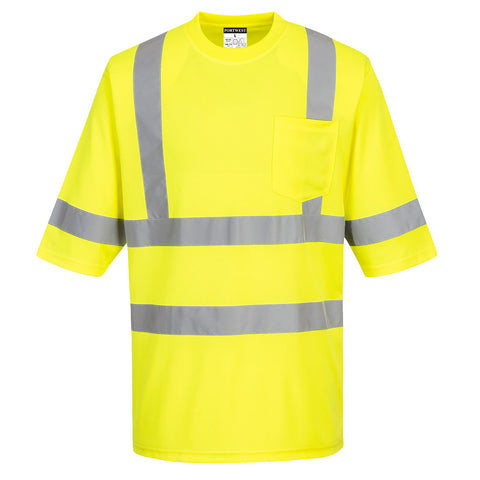 Portwest S393YER Dayton Hi-Vis Class 3 T-Shirt S/S - Yellow - R