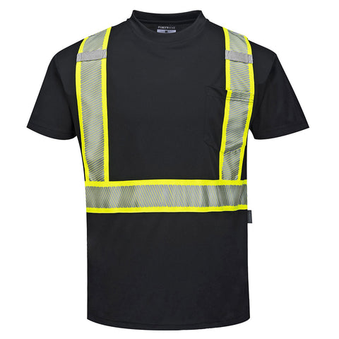 Portwest S396BKR Iona Plus Enhanced T-Shirt S/S - Black - R