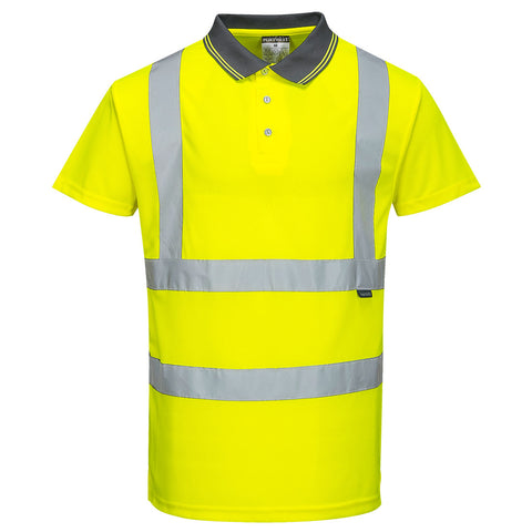 Portwest S477YER Hi-Vis Polo Shirt S/S - Yellow - R