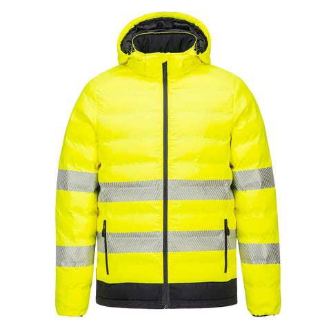 Portwest S548YBR Hi Vis Ultrasonic Heated Tunnel Jacket - Yellow/Black - R