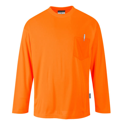 Portwest S579ORR Non Ansi Pocket T-Shirt L/S - Orange - R