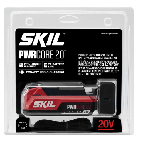 SKIL CB5100B-11 2.0Ah USB-C Battery Starter Kit