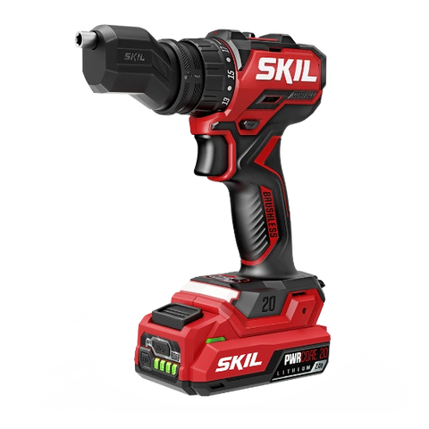 SKIL QD6293B-10 20V Installation Drill Kit with 4 Attachments, 20V 2.0Ah USB-C Battery and 45W PD Charger