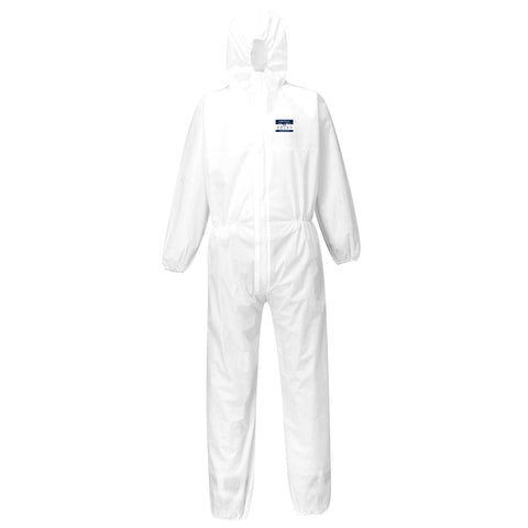 Portwest ST30WHR BizTex SMS Coverall Type 5/6 (PK50) - White - R