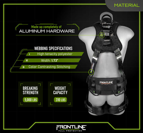 Frontline 110CTB-DC Digital Camo Full Body Harness with Aluminum Hardware and Suspension Trauma Straps XL/2X