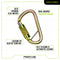 Frontline CSQ184 Steel Quarter Turn-locking Carabiner