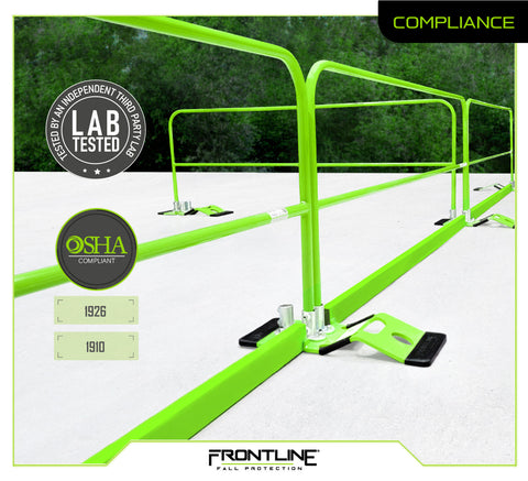 Frontline GUS10-FXDHDG Guardrail System for Concrete or Steel Substrates 10'