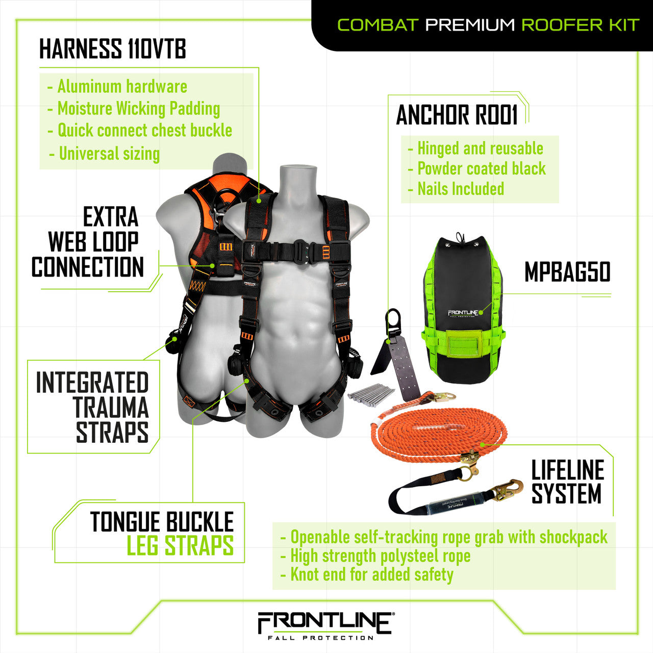 Frontline Combat Complete Roofers Kit Combat Plus Roofer Kit – Way Source