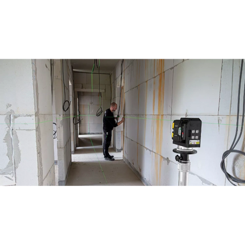 Stabila 03520 Cross-line laser LAX 500 G, 12 V system, 7-piece set, with rechargeable battery and charger