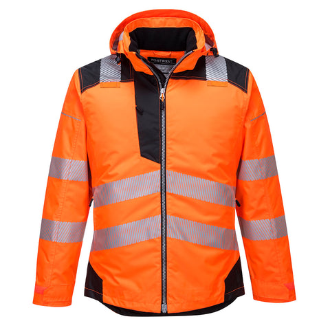Portwest T400OBR PW3 Hi-Vis Winter Jacket - Orange/Black - R