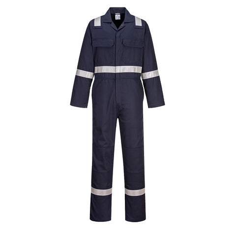 Portwest UBIZ8NAR Bizweld Work Taped FR Coverall - Navy - R
