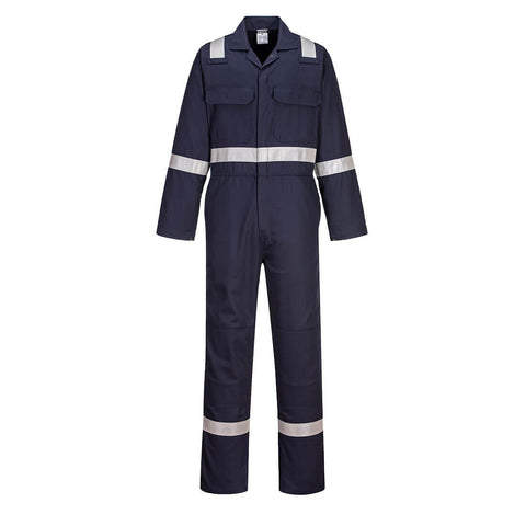 Portwest UBIZ8NAT Bizweld Work Taped FR Coverall - Navy Tall - T