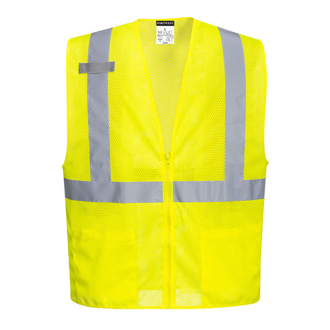 Portwest UC493YER Economy Hi-Vis Band and Brace Zipped Vest - Yellow - R