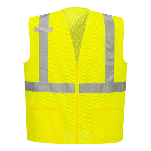Portwest UC495YER Economy Hi-Vis Mesh External Pocket Vest - Yellow - R
