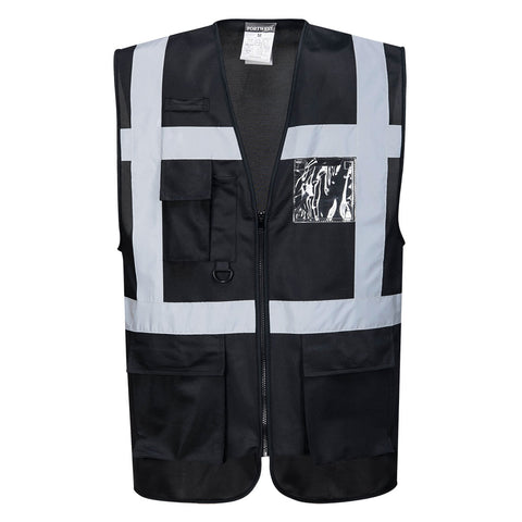 Portwest UF476BKR Iona Enhanced Executive Vest - Black - R