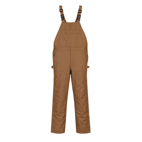 Portwest UFR49BRR DuraDuck Flame Quilt Lined FR Bib Overall - Brown - R