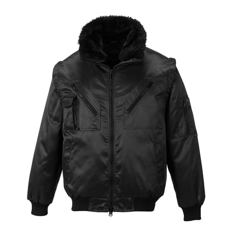 Portwest UPJ10BKR Pilot Jacket - Black - R