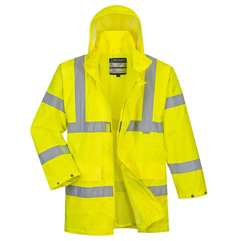 Portwest US160YER Hi-Vis Rain Lite Traffic Jacket - Yellow - R