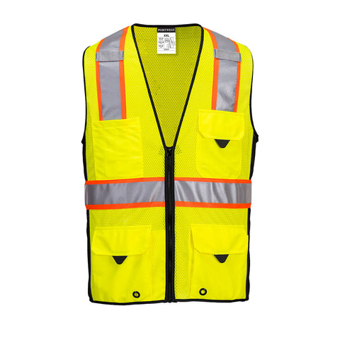 Portwest US377YBR Hi-Vis Ultra Cool Surveyor Vest - Yellow/Black - R